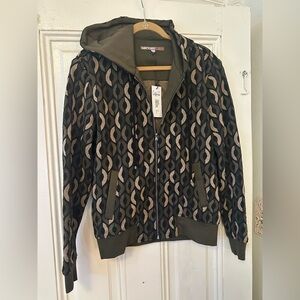 Mr Turk Patterned Zip-Up Hoodie size XS nwt